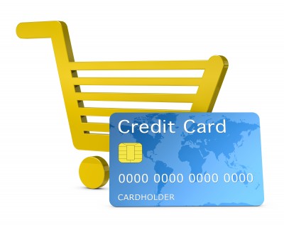 Bargeldlos zahlen beim Einkauf per Kreditkarte